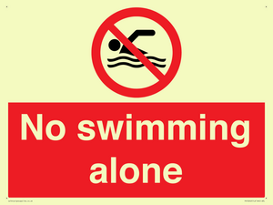 No swimming alone